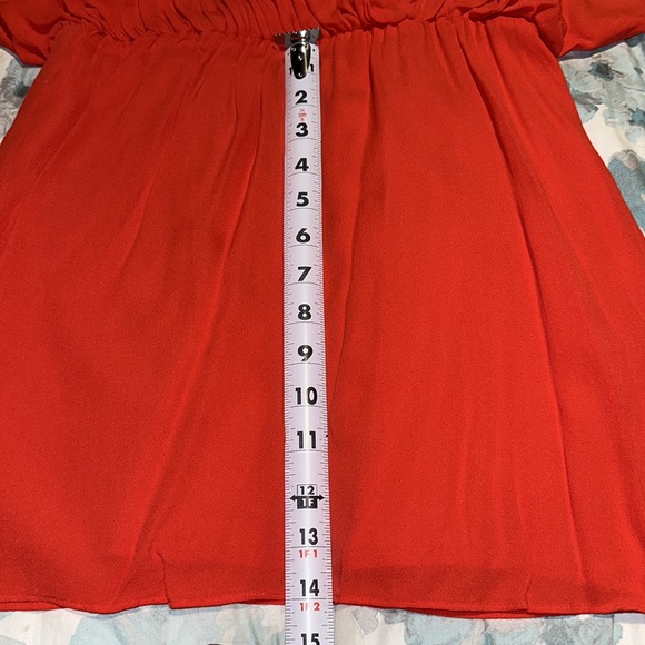 Parker Red Silk Snap Front Mini Dress  XS EUC - Picture 3 of 16